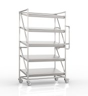 Wózek regałowy na skrzynki z półkami pochyłymi 1000 x 500 mm, SP10050 - 4