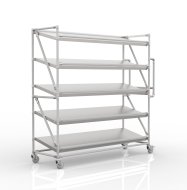 Wózek regałowy na skrzynki z półkami skośnymi o szerokości 1700 mm, SP17050 - 1