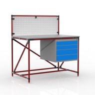Stół warsztatowy z systemu rurowego z tablicą perforowaną 240408316 (różne warianty) - 2