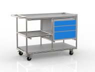 Wózek warsztatowy z półkami i szufladami wykonany na zamówienie z systemu rurowego 22082105 - 4