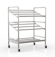 Wózek z półkami na skrzynki, szerokość 972 mm, 24040230 - 4