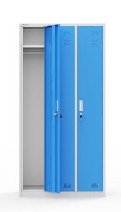 Szafka metalowa BHP pracownicza szara/niebieska HDG-S-03 - 2