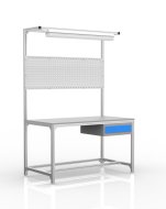 Stół warsztatowy z profili aluminiowych, 1 szufladą (różne warianty)