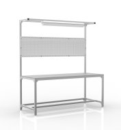 Stół warsztatowy z profili aluminiowych z nadstawką (różne warianty)