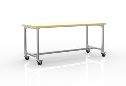 Mobilny stół roboczy z profili aluminiowych, szerokość 2000 mm