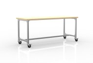 Mobilny stół roboczy z profili aluminiowych, szerokość 2000 mm - 1