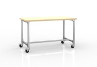 Mobilny stół roboczy z profili aluminiowych, szerokość 1500 mm
