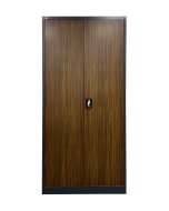 Szafa biurowa metalowa 1950 x 900 x 450 mm JF-C34 antracyt/imitacja ciemne drewno
