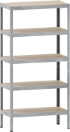 Regał bezśrubowy 150 kg z półkami laminowanymi typu N285P1 RAL 7035 Kovona - 1