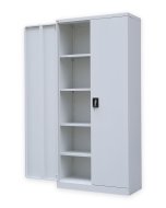 Szafa biurowa metalowa 1950 x 900 x 400 mm C02 w kolorze szarym - 2