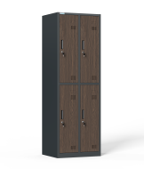 Szafka pracownicza BHP antracyt/imitacja ciemnego drewna HDG-04-7016_W2
