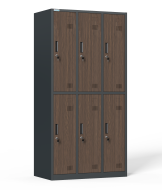 Szafka pracownicza BHP antracyt/imitacja ciemnego drewna HDG-06-7016_W2