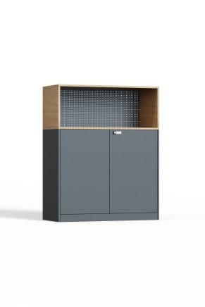 Metalowa szafa na dokumenty z półką i wnęką HDC-ZHB(1) - 2