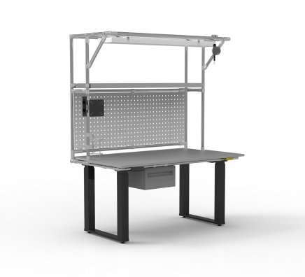 ESD Elektrycznie regulowany stół roboczy z nadstawką - 1