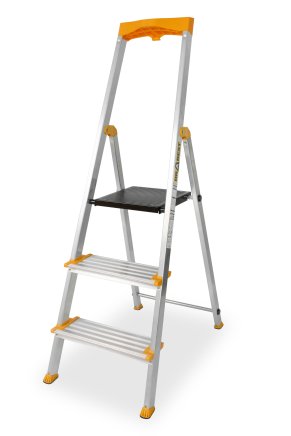 Drabina aluminiowa trzystopniowa (łącznie z platformą) DR-AL-D3-MAX (3 modeli) - 1