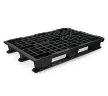 Lekka paleta z tworzywa sztucznego z szynami wys. 140 x szer. 800 x gł. 1200 mm