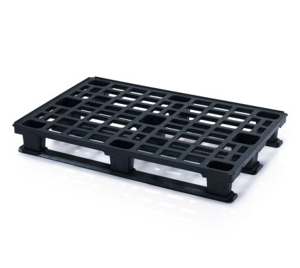 Paleta z tworzywa sztucznego ESD z szynami do układania w stosy wys. 155 x szer. 800 x gł. 1200 mm - 1