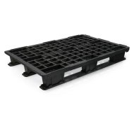 Lekka paleta z tworzywa sztucznego z szynami wys. 140 x szer. 800 x gł. 1200 mm