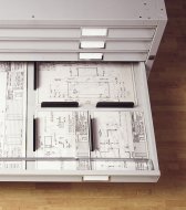 Wewnętrzny podział szuflad BISLEY w formacie A0 i A1 typu PDF