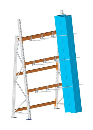 Regał standardowy do pionowego składowania MULTIPAL 200 kg typ 91522 - 1