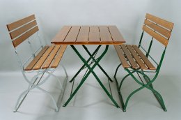 Zestaw ogrodowy - 2x ławka Berta, 1x stolik Klasik