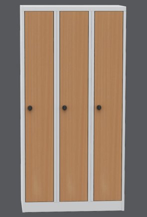 Szafka BHP pracownicza z drzwiami laminowanymi BAS 33AL - 1