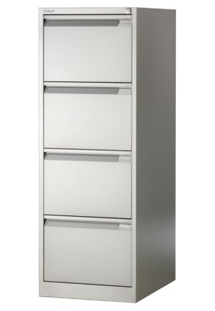 Metalowa szafka na dokumenty A4 z 4 szufladami - Bisley BS4E/FLS - 11