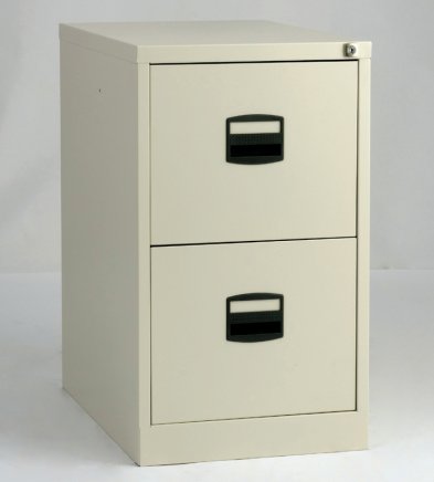 Metalowa szafka kartotekowa dwuszufladowa Bisley CC2H1A/FLS - 1