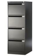 Metalowa szafka na dokumenty A4 z 4 szufladami - w komplecie przegródki - Bisley BS4E/A4 - 4