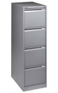 Metalowa szafka na dokumenty A4 z 4 szufladami - w komplecie przegródki - Bisley BS4E/A4 - 2