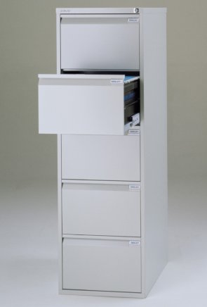 Szafka na dokumenty pięcioszufladowa Bisley BS5E/A4+FLS - komplet z przegródkami - 6