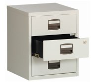 Metalowa szafka kartotekowa - mobilna Bisley PFAM3S - 1