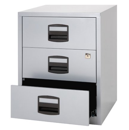 Metalowa szafka kartotekowa - mobilna Bisley PFAM3S - 2