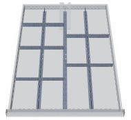 Metalowa podziałka do szuflad 116A