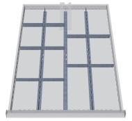 Metalowa podziałka do szuflad 116A