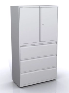 Szafa aktowo-kartotekowa z drzwiami i szufladami SYC10/30D/3