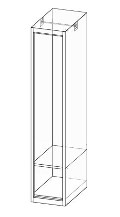 Szafka metalowa jednodrzwiowa XS31-15 - 4