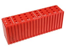 Plastikowe pudełko do przechowywania wierteł D5-D7,9