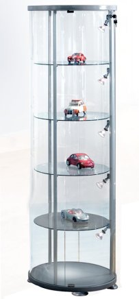 Okrągła szklana witryna Expoline