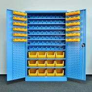 Szafy warsztatowe Kovos ze skrzynkami plastikowymi SPZ_11_0003 (9 modeli)