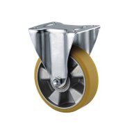 Koło przyrządowe w kolorze brązowym o średnicy 160 mm z płytką montażową