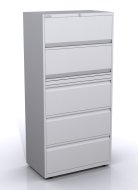 Szafka na dokumenty z drzwiami uchylnymi i szufladami SYC08/50/2/3