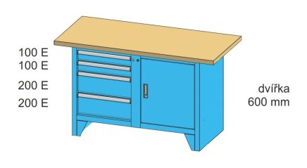 Stół warsztatowy na narzędzia PS 1-2 - 4