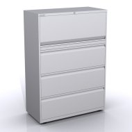 Szafka na dokumenty z drzwiami uchylnymi i szufladami SYC10/43/1/3