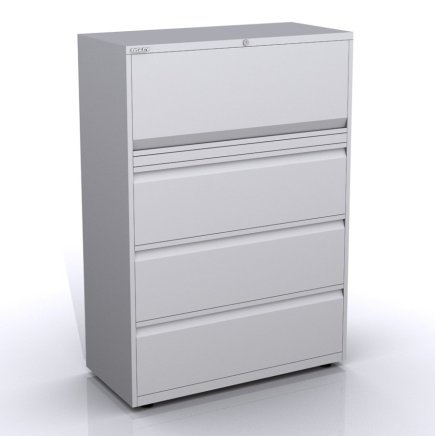 Szafka na dokumenty z drzwiami uchylnymi i szufladami SYC10/43/1/3