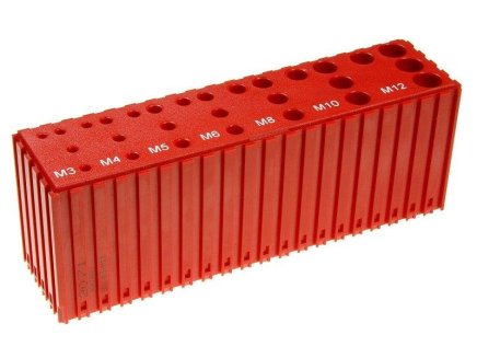Plastikowe pudełko do przechowywania kranów M3-M12
