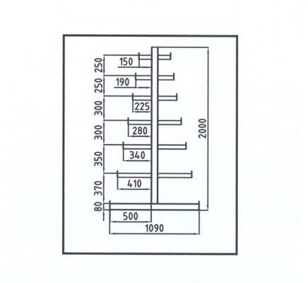 Regał konsolowy typu choinkowego – dwustronny (różne warianty) - 1