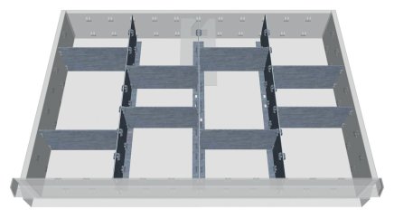 Metalowy podział gniazd 168-139A