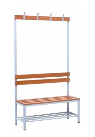 Ławka szatniowa z wieszakami - szerokość 1600 mm SBU/BG.160
