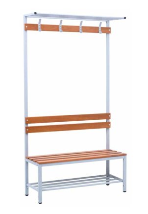 Ławka szatniowa z wieszakami - szerokość 1200 mm SBU/TBG.120